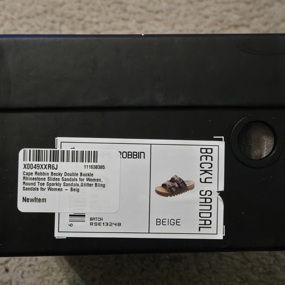 NIB Rhinestone Buckle Strap Sandals​ - Picture 11 of 12